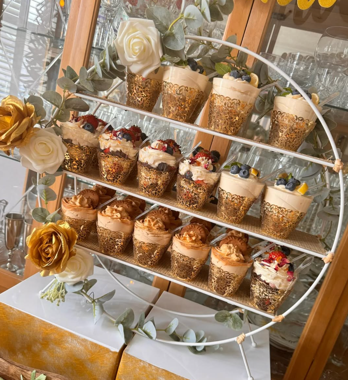 Assortment of individual dessert cups