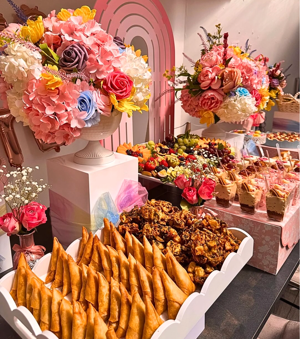 Celebration grazing table for birthdays and parties