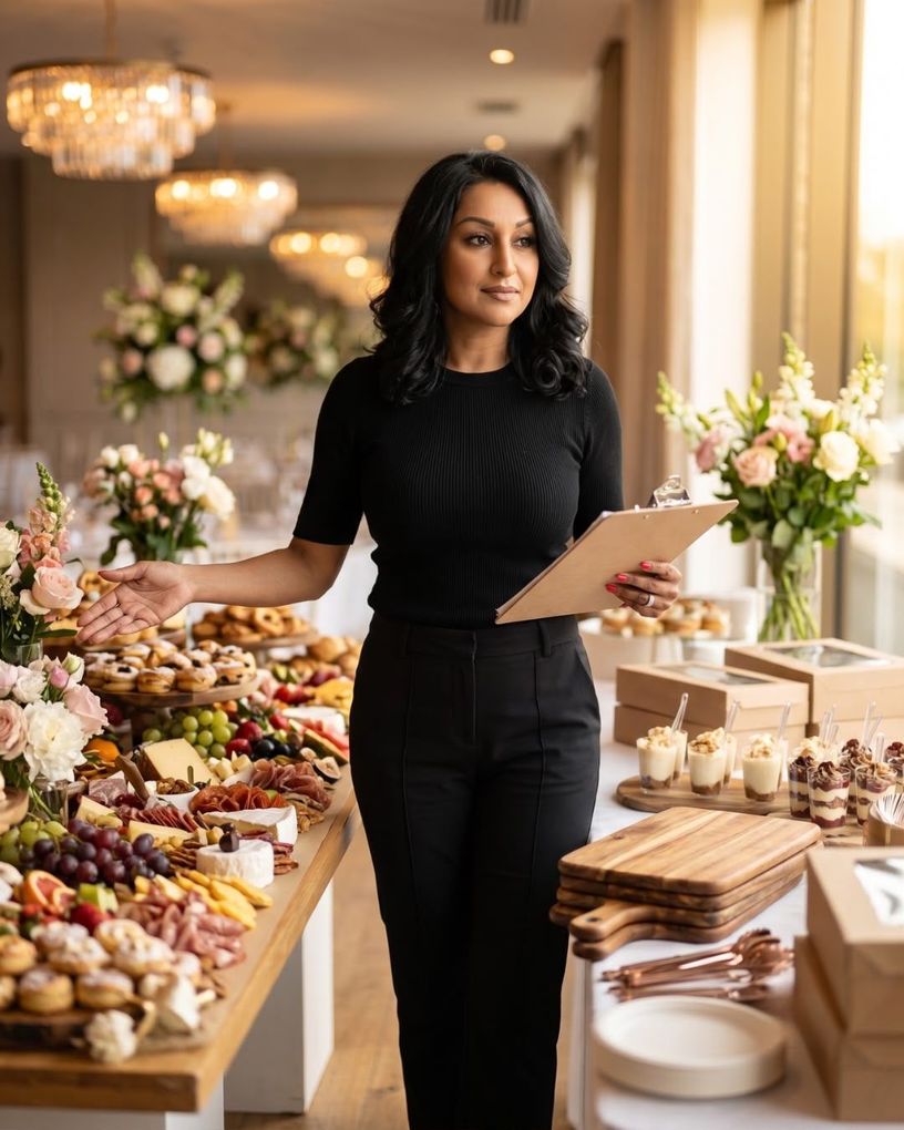 Asmita styling a grazing table