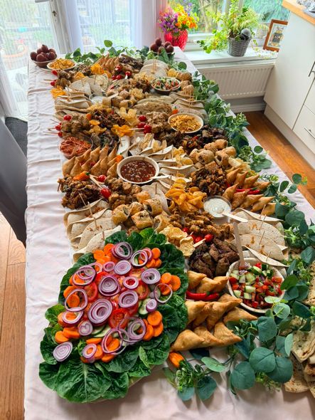 Flat lay grazing table display