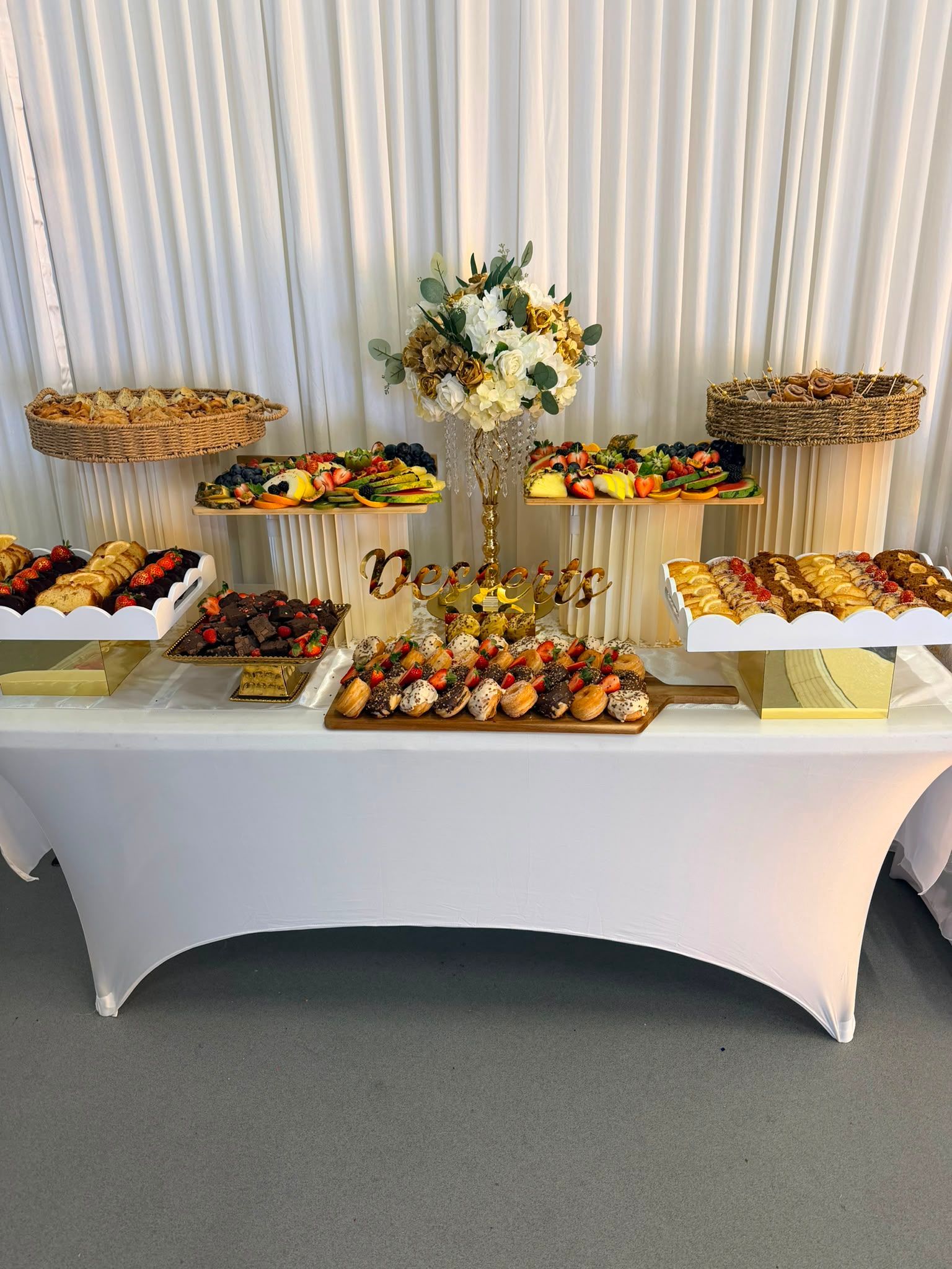 Decorative dessert display for an event