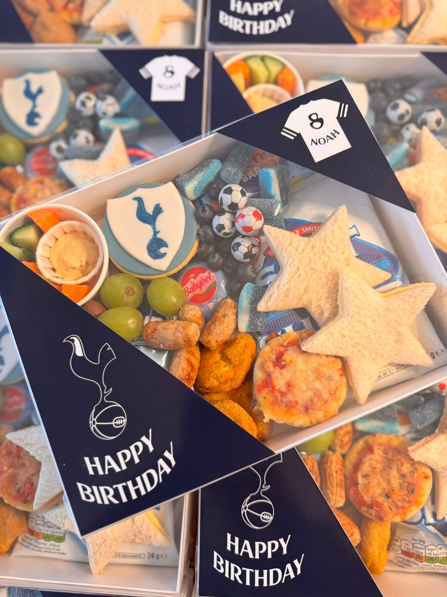 Kids party grazing box close up