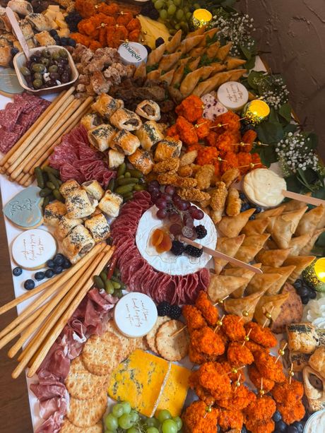Close up of grazing table food display