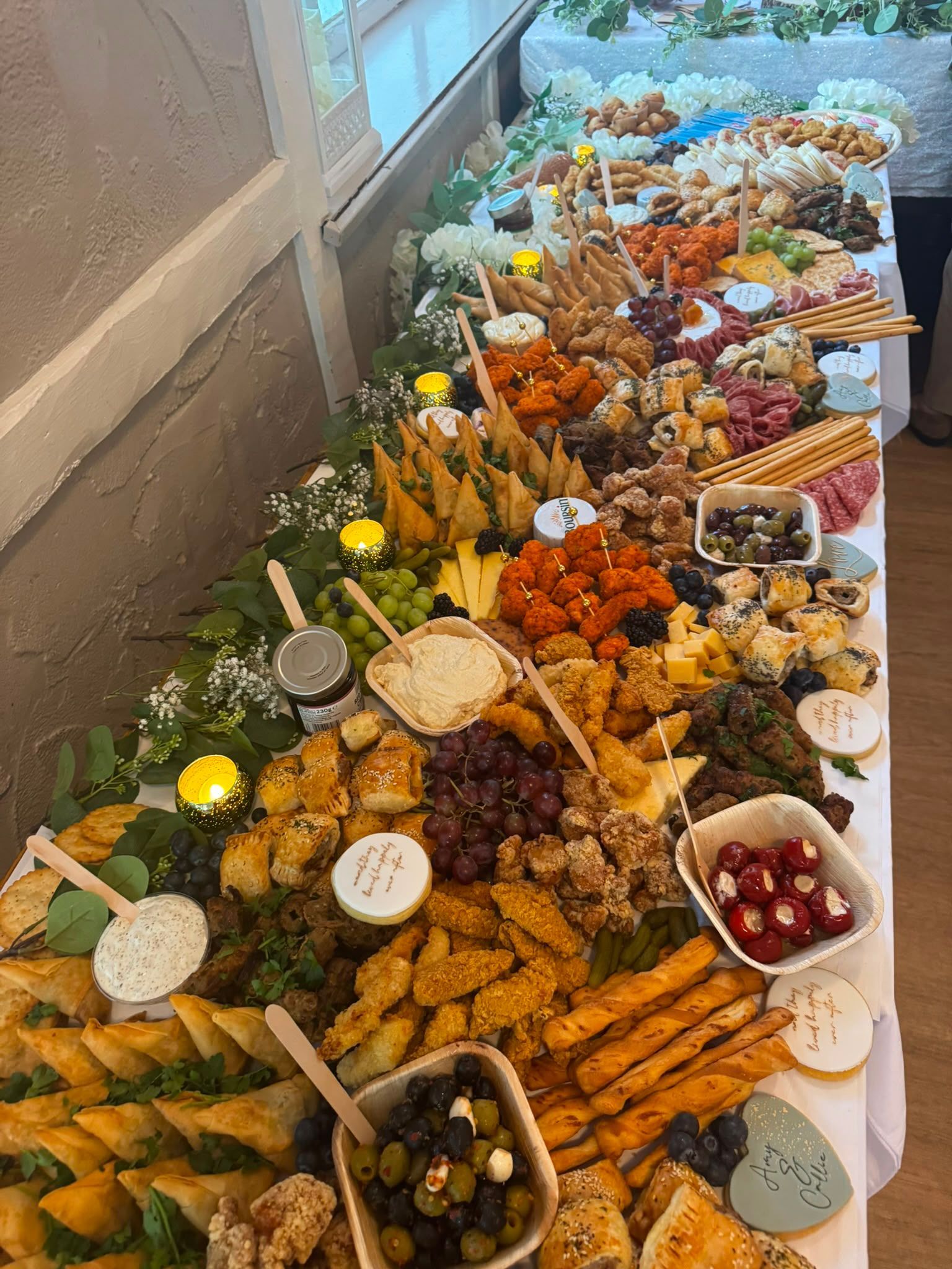 Wedding grazing table with sweet treats