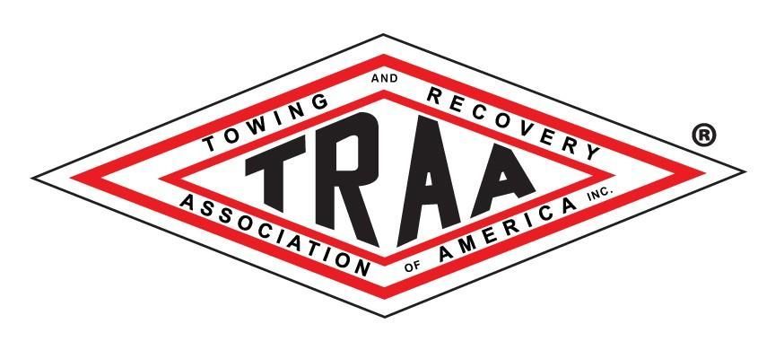TRA diamond logo with red border and black text for Towing and Recovery Association of America