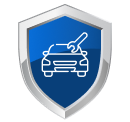 Blue shield icon with white car and wrench, indicating vehicle service or repair | Pacific Motor Service