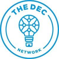 Logo for The DEC Network, a blue circle with 