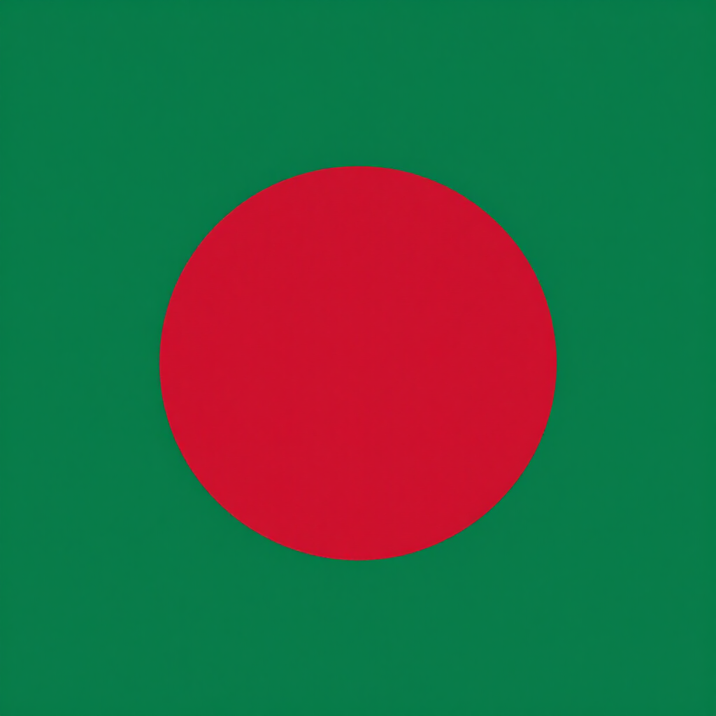 Red circle centered on a green background.