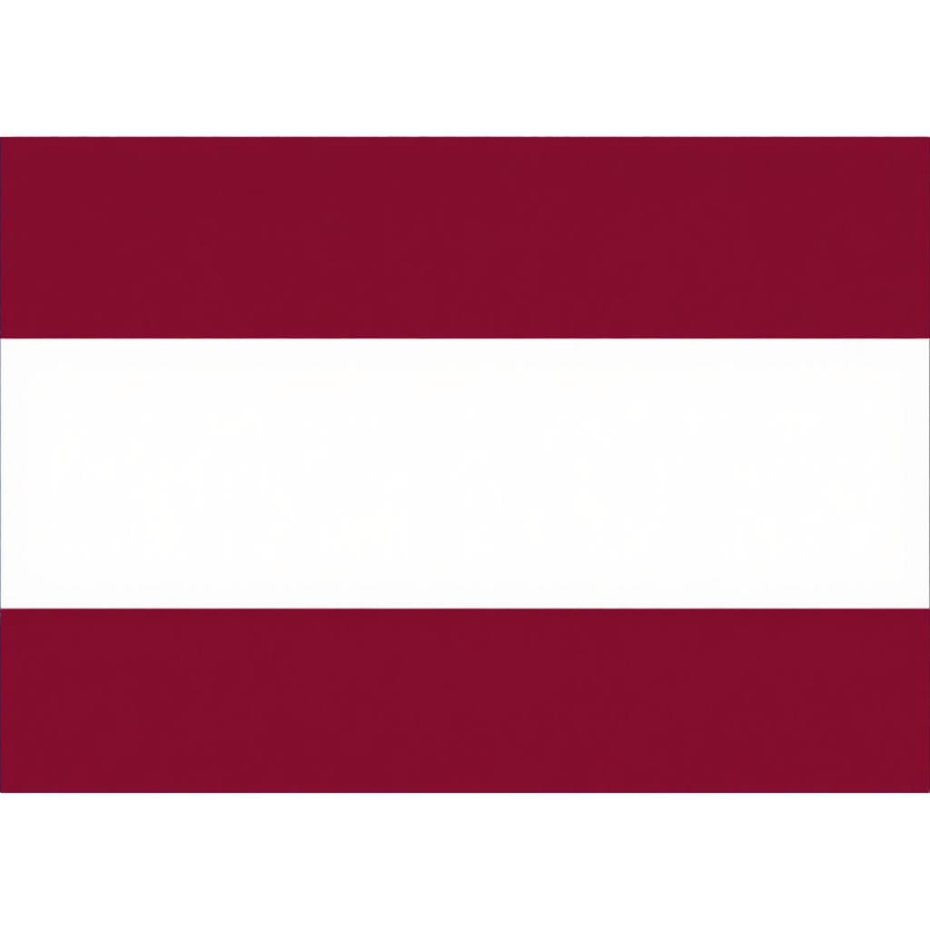 Maroon and white horizontal striped flag with two wide maroon bands and a white center band