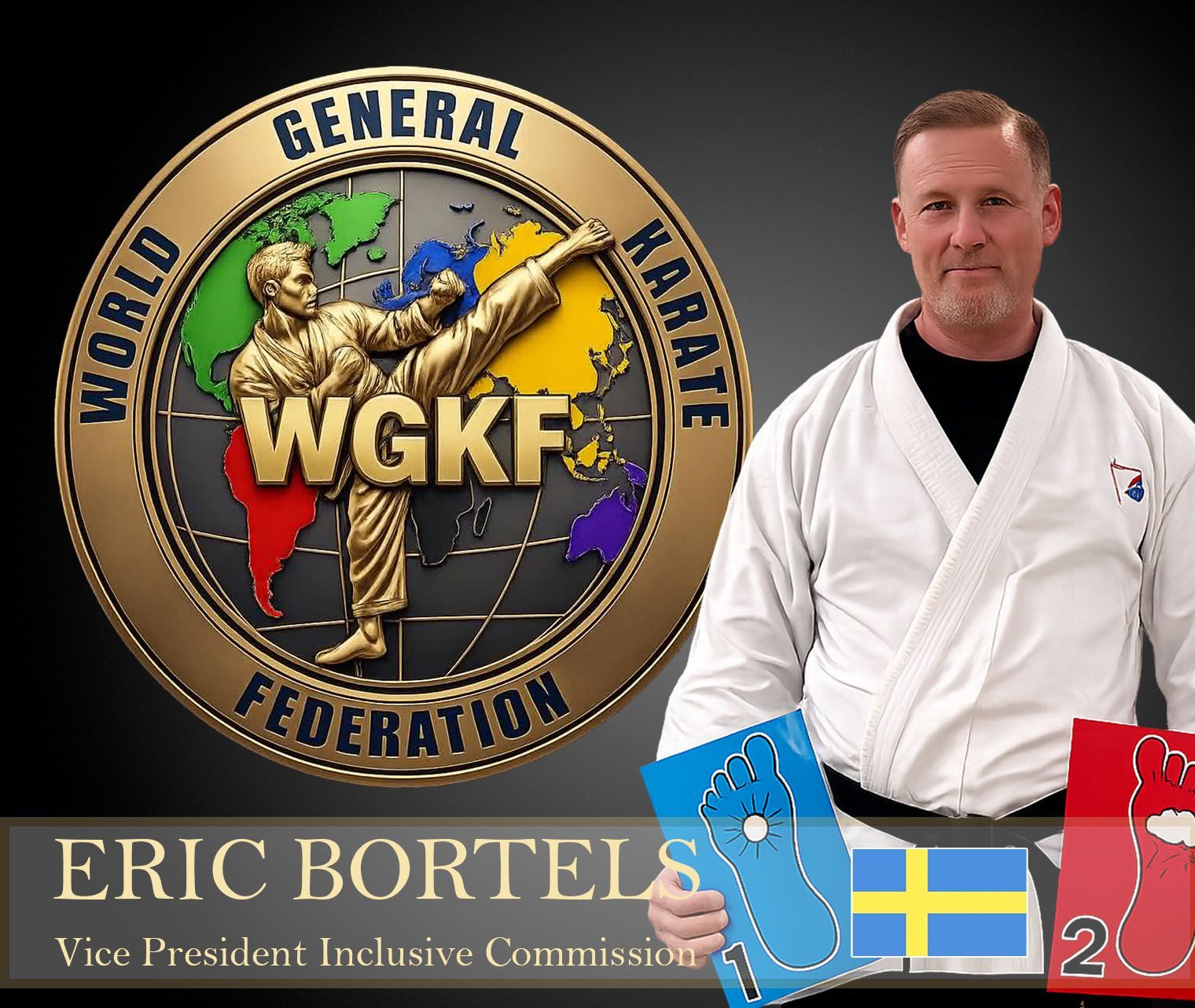 WGKF World General Karate Federation logo with “To Be Announced” banner