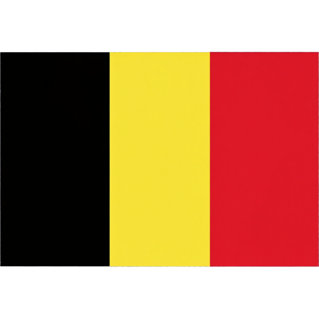 Vertical black, yellow, and red stripes of the Belgian flag