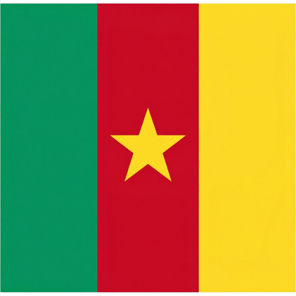 Vertical green, red, and yellow tricolor flag with a yellow star centered on the red stripe.