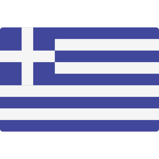 Greek flag with blue and white stripes and a white cross in the canton
