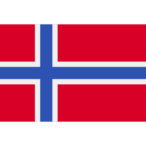 Norway flag with a red field and blue cross outlined in white