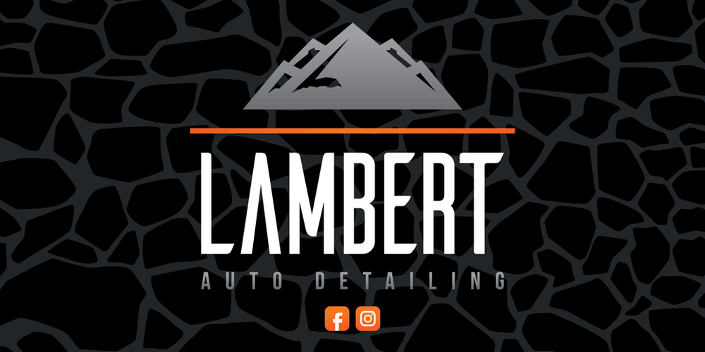 Lambert auto detailing logo on a black background