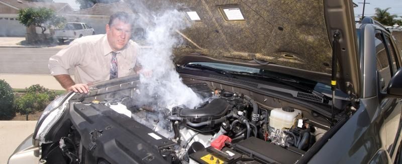 car broke down in smoke