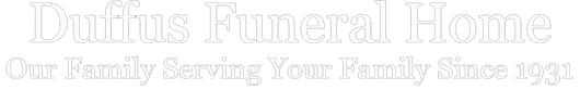 Dutris Funeral Home logo with tagline &ldquo;Our Family Serving Your Family Since 1991.&rdquo;