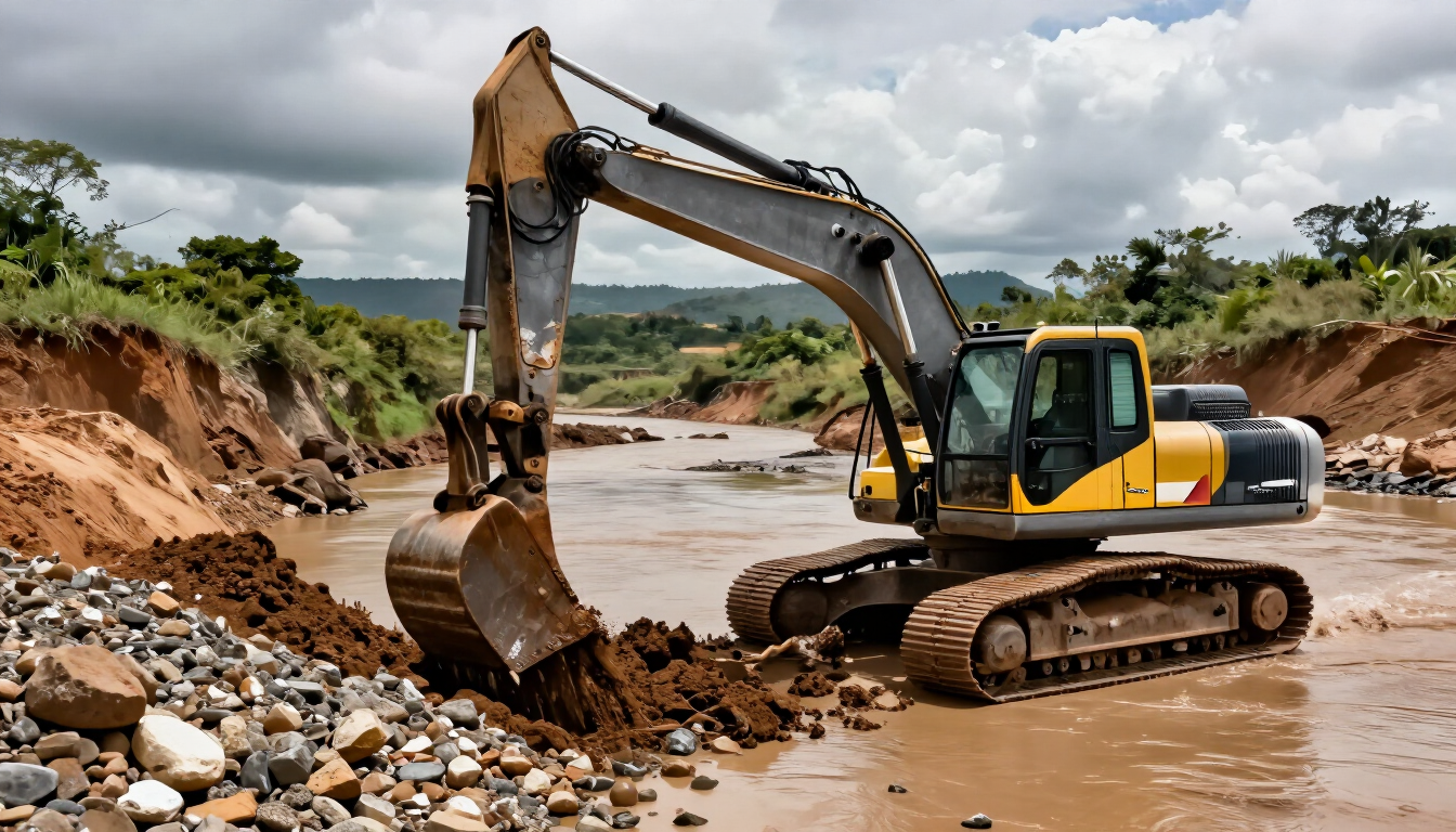 Equipos hidráulicos para minería aluvial y obra en Colombia