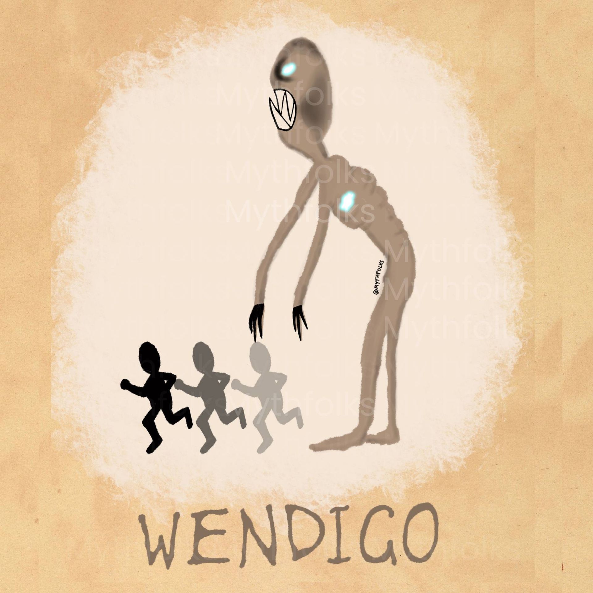 original drawing wendigo