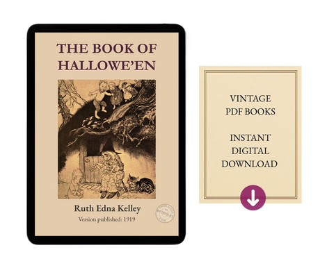 vintage books on tablet