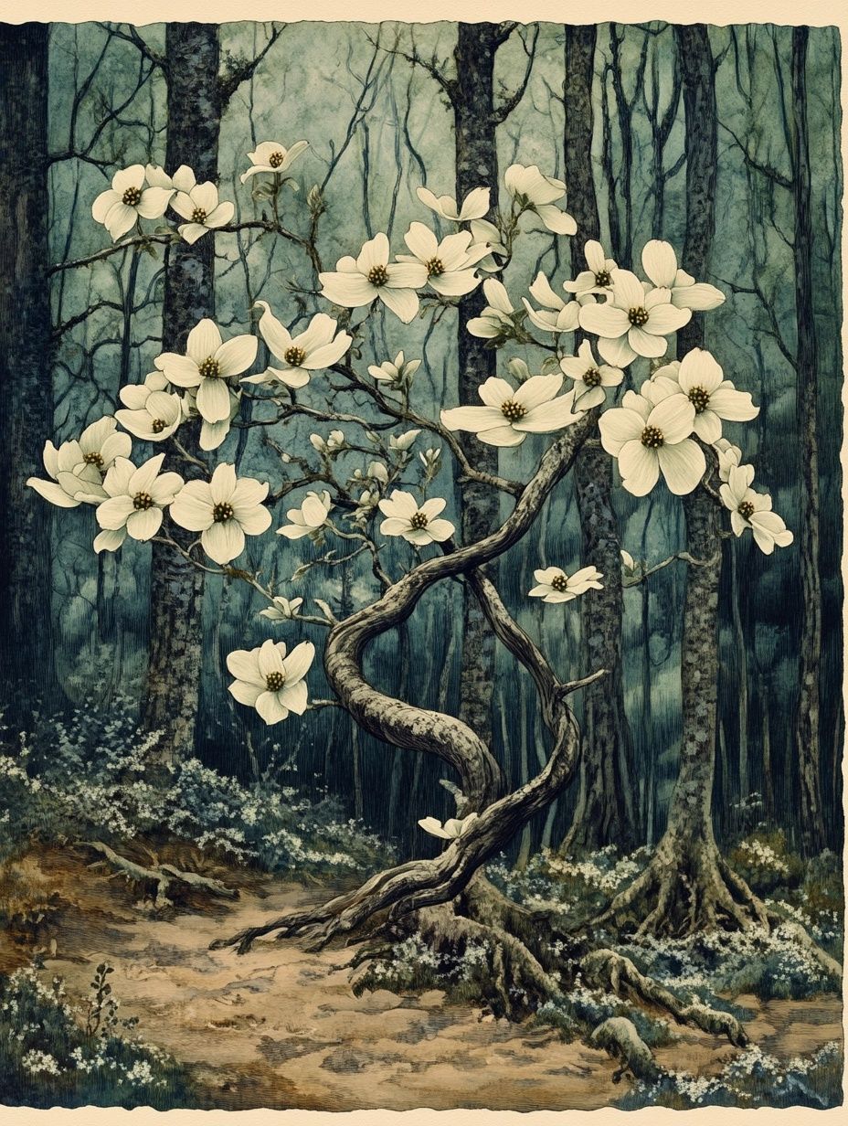 dogwood tree and blossom