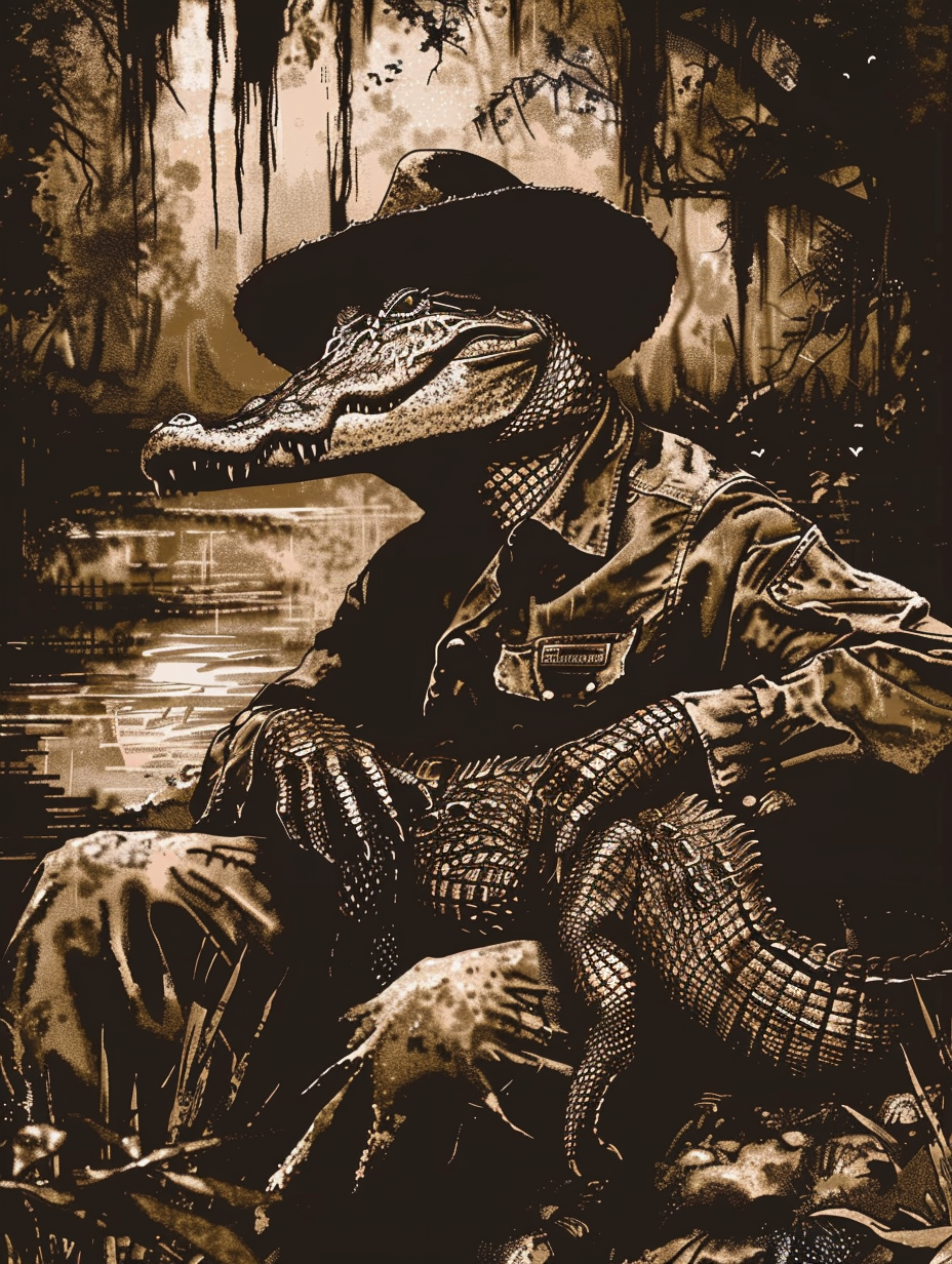 El Hombre Caiman or the Alligator Man of Colombian folklore