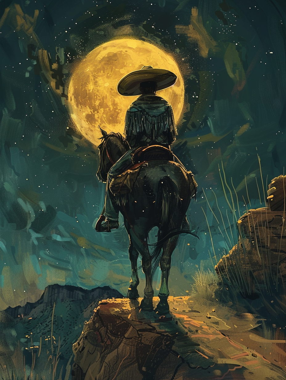 a depiction of el sombreron of colombian folklore