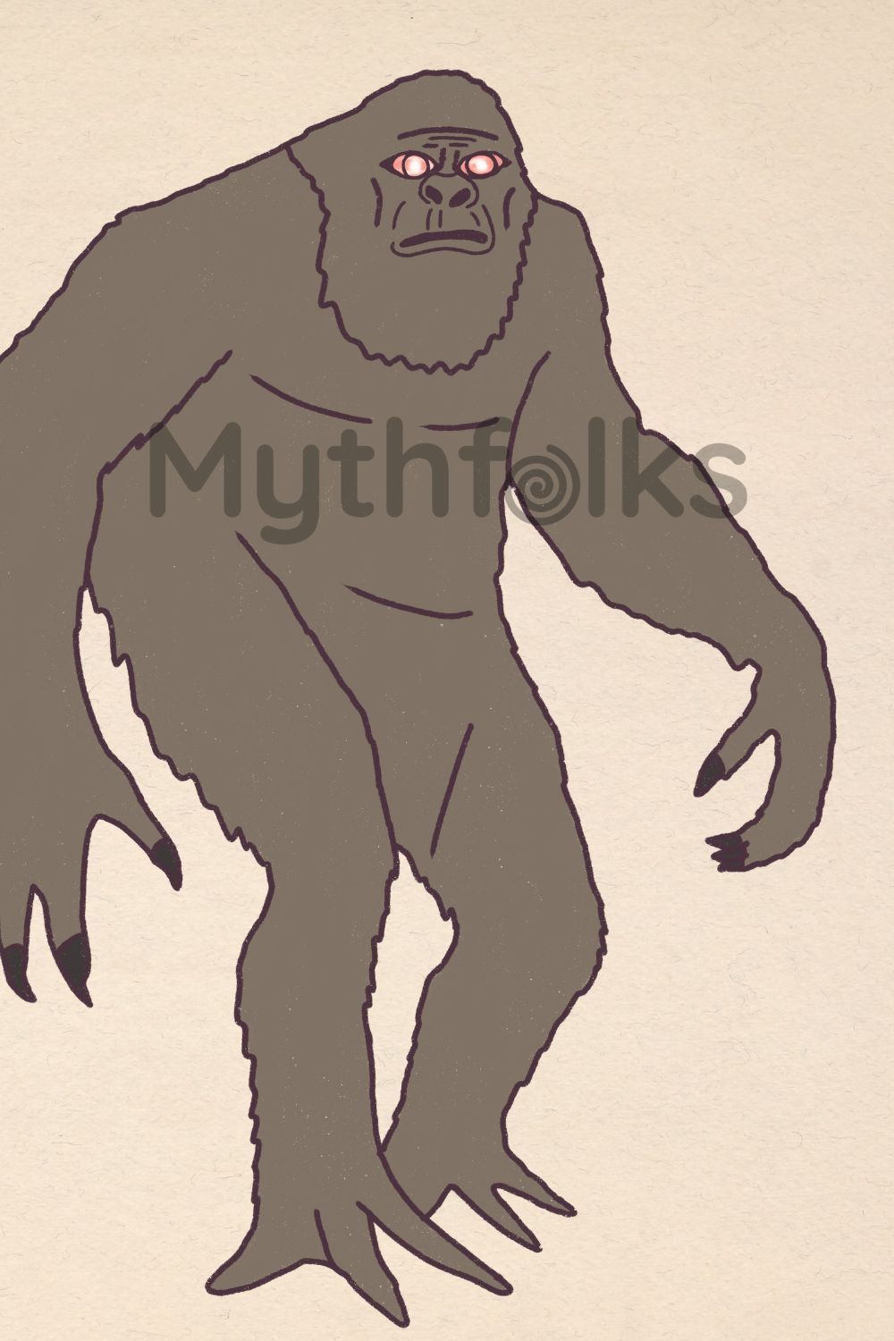 Bigfoot like creature, red eyes, honey island swamp monster, louisiana folklore