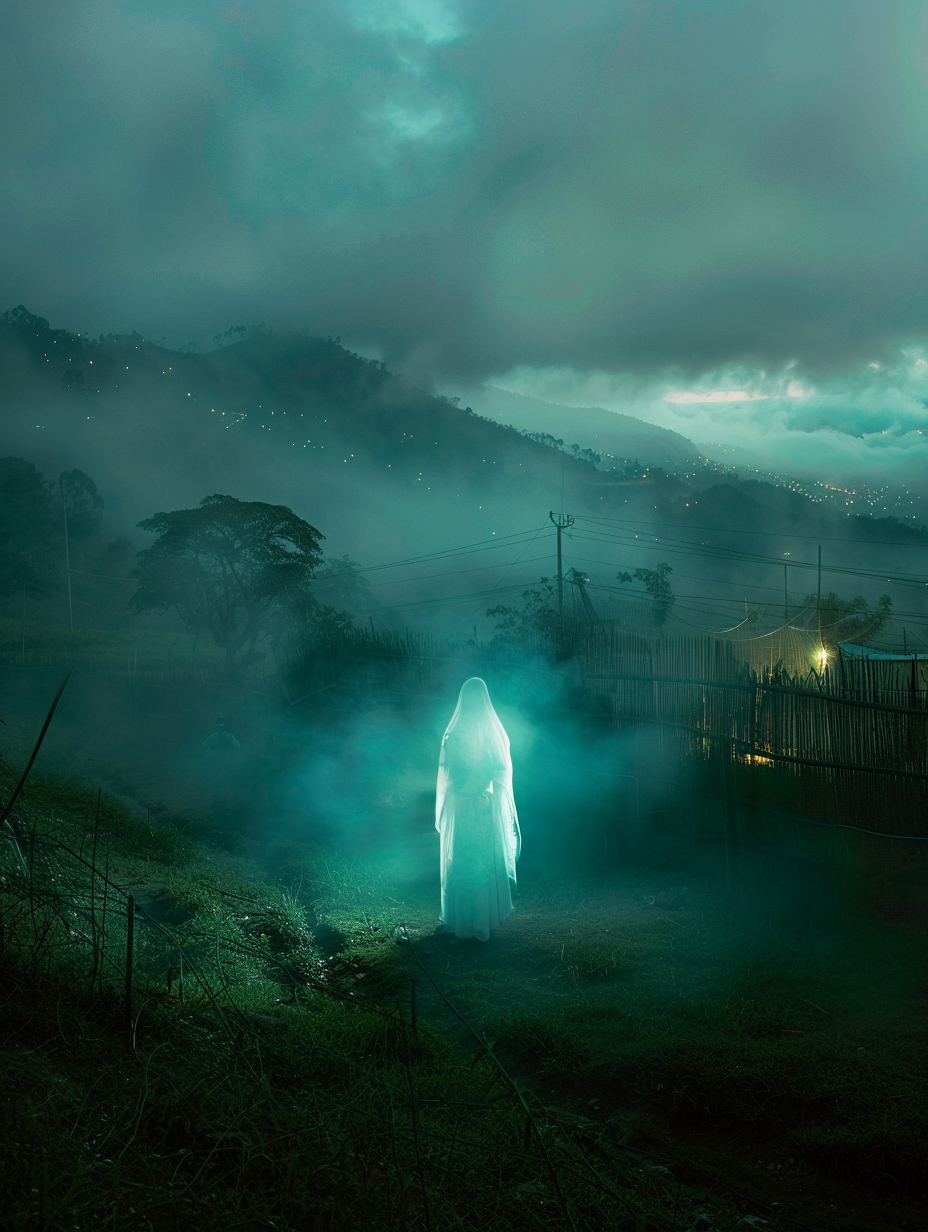 la llorona, the weeping woman, wanders in a lake