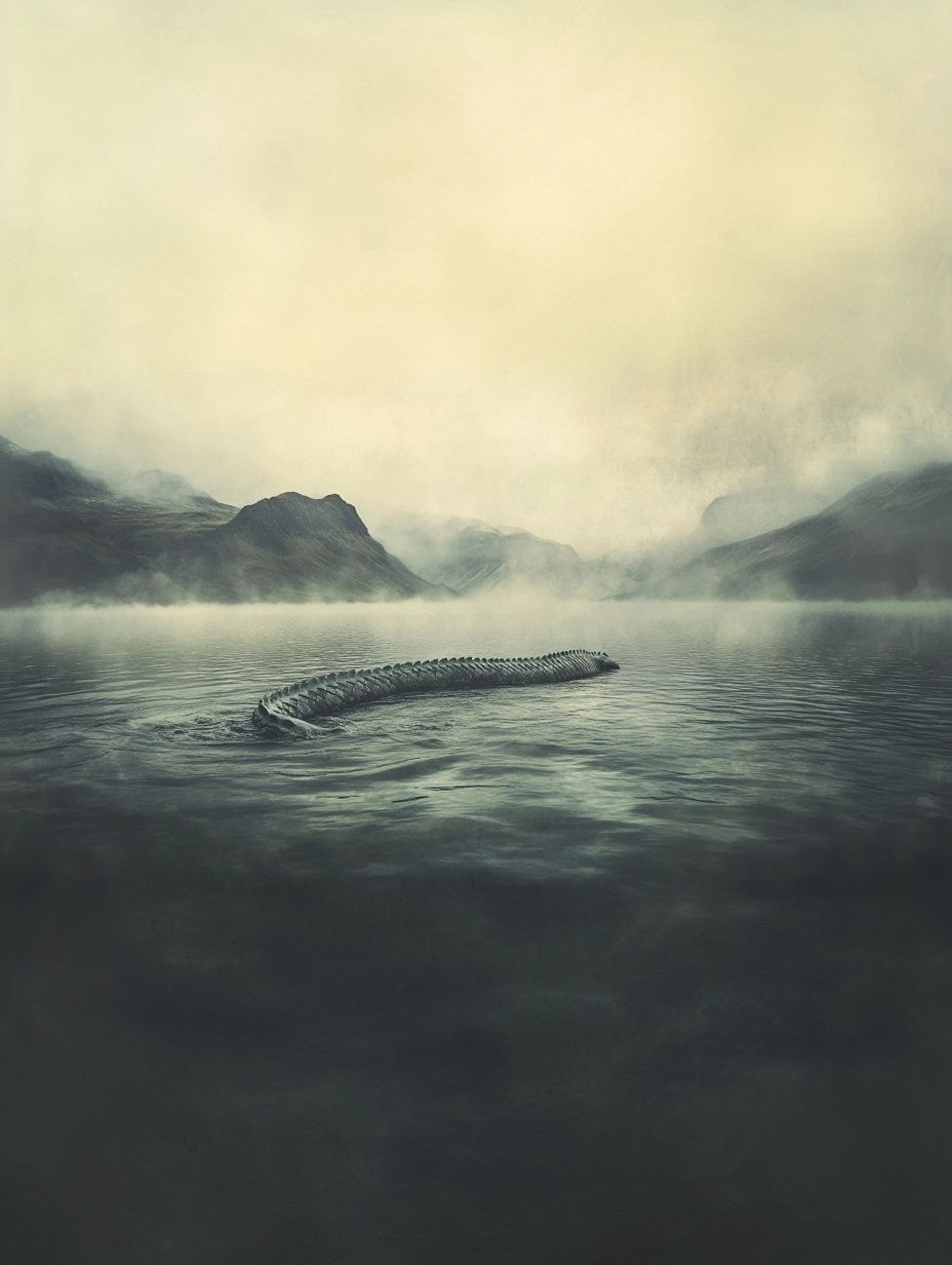 sea serpent creature icy lake