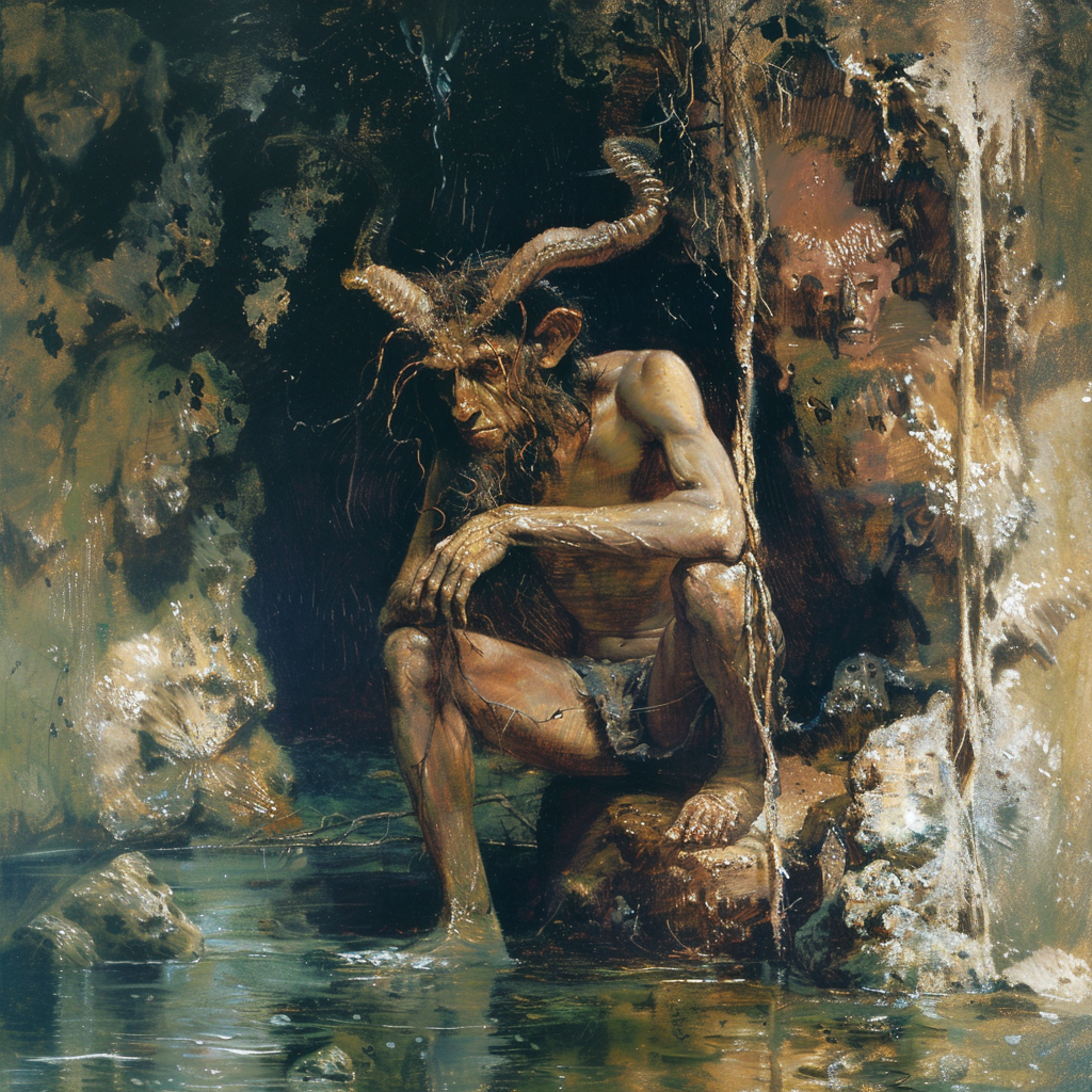 a satyr-like creature said to be the mohan in colombian folklore