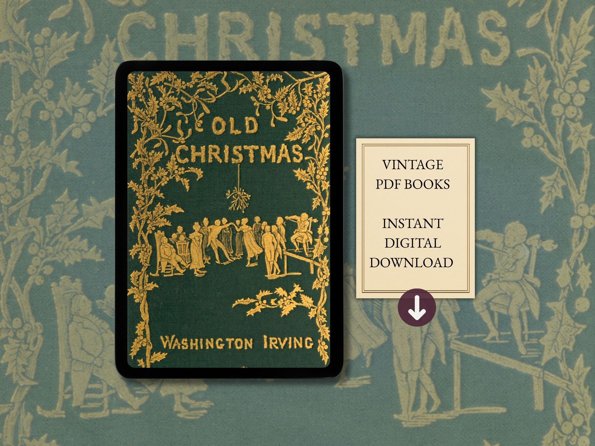 vintage text on tablet