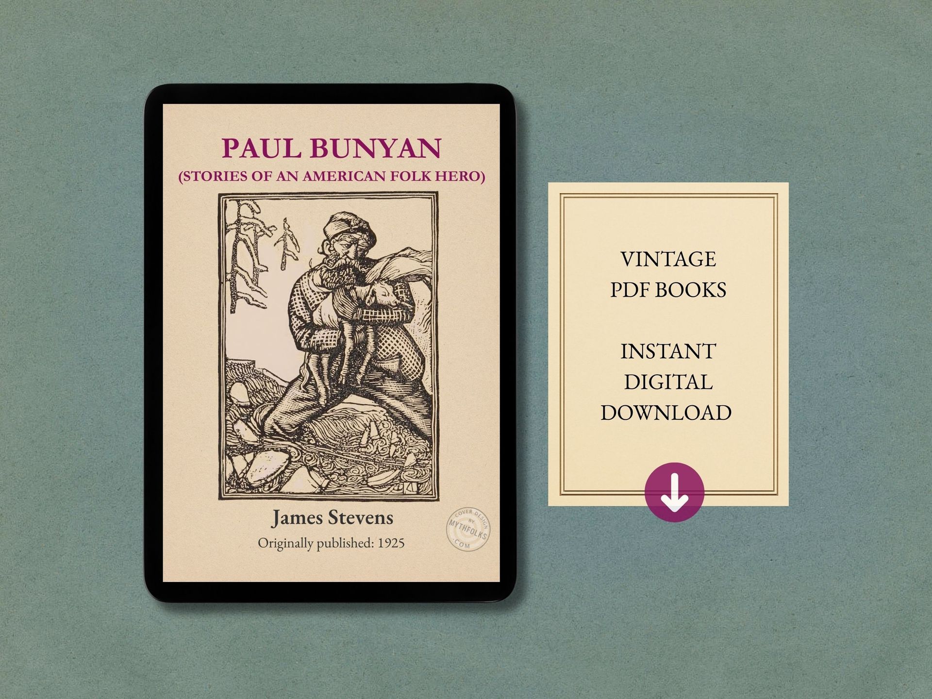vintage style image showing old book on a tablet