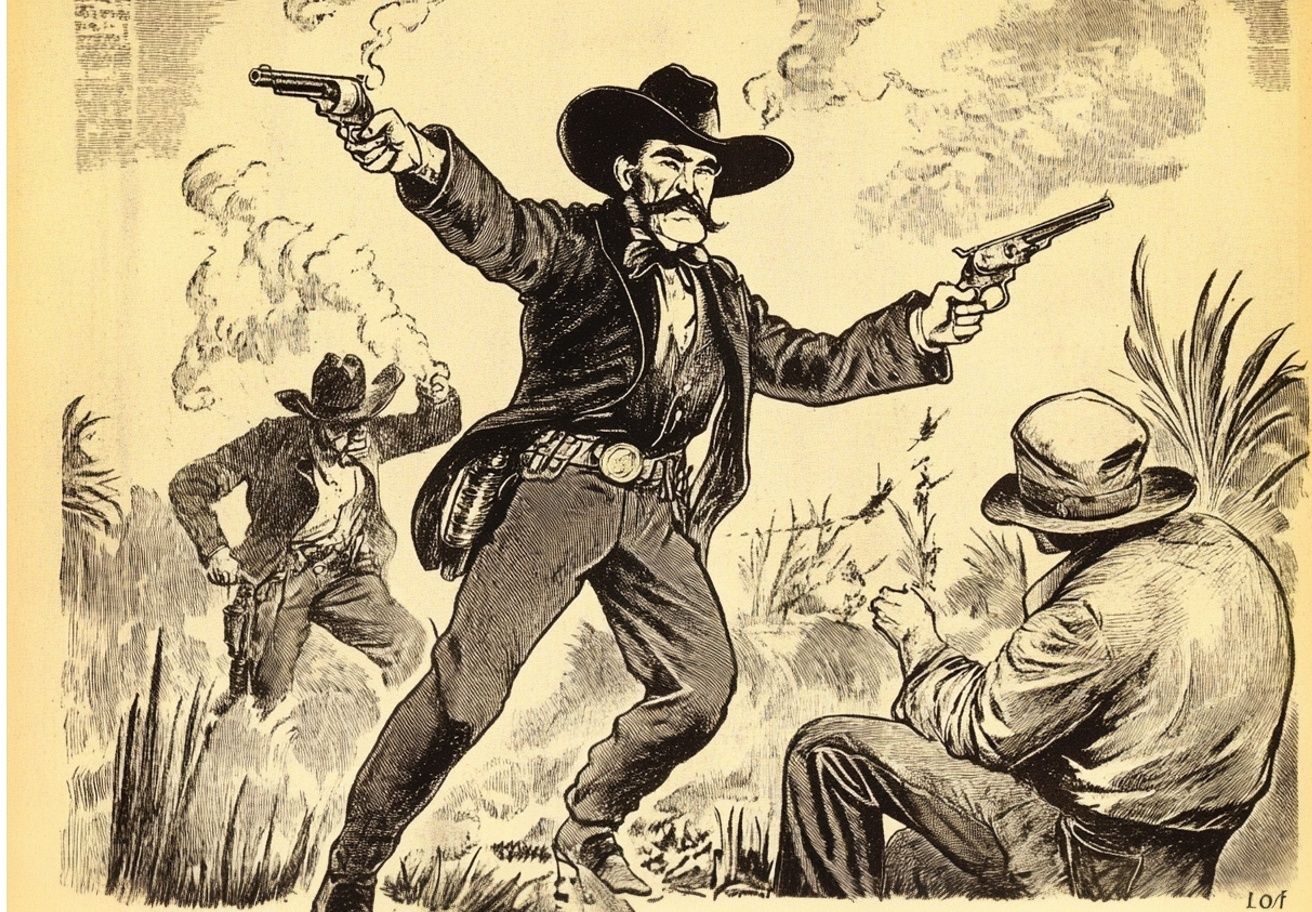 outlaw holding 2 guns