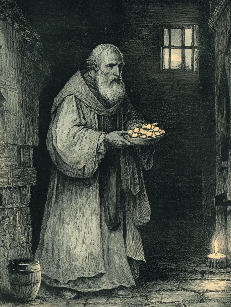 old st nicholas holding gold coins