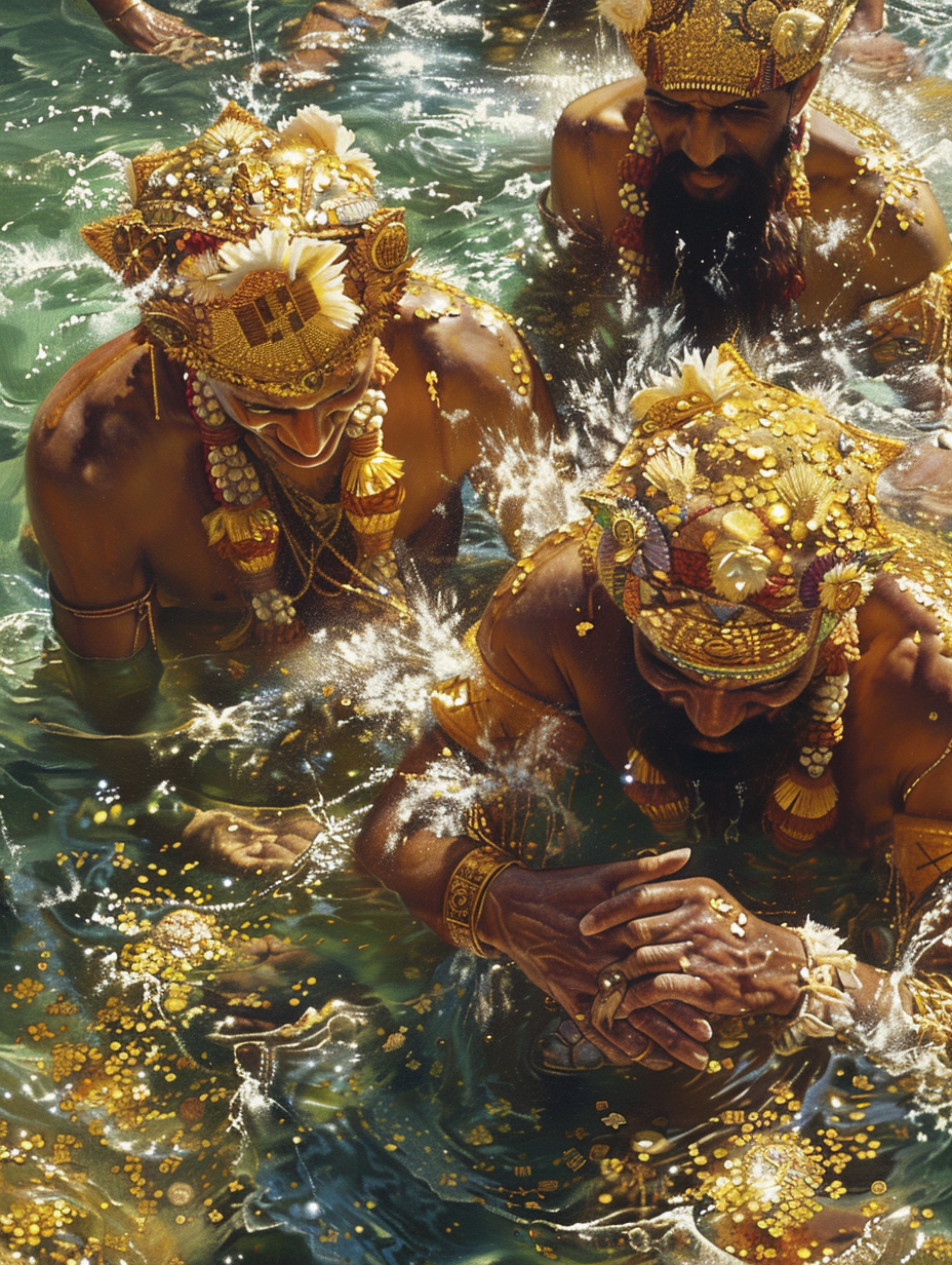 rulers of el dorado cover themselves in gold