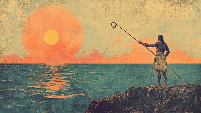 vintage sun landscape