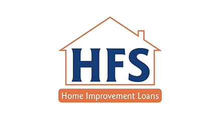 HFS logo with house roof outline and orange “Home Improvement Loans” banner
