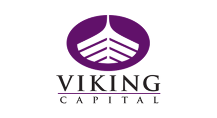 Viking Capital logo with a purple Viking helmet emblem above black text on a white background