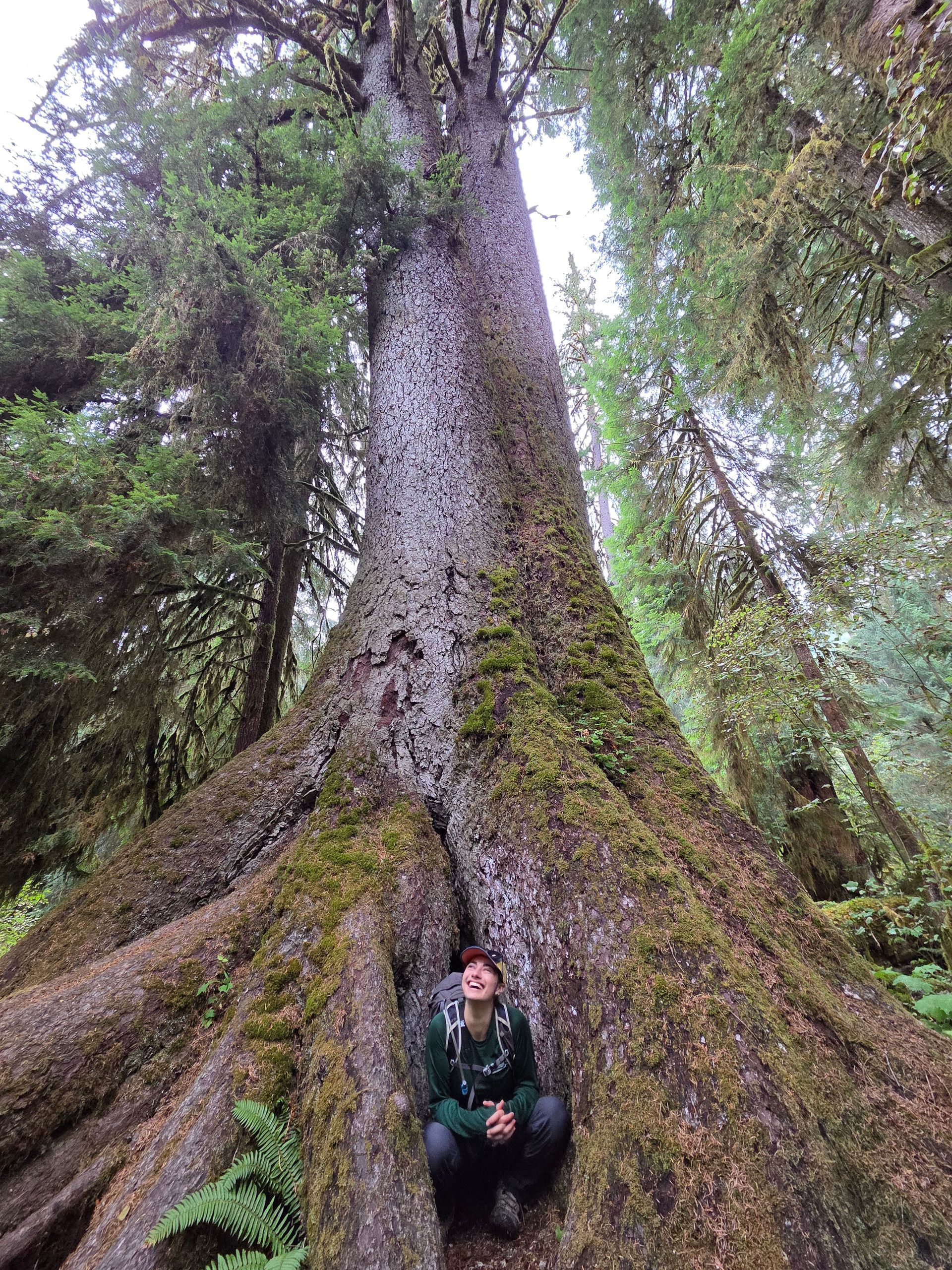 Email Marina WEBS Stewardship Coordinator, Marina Dreeben hiking at Cape Lookout State Park