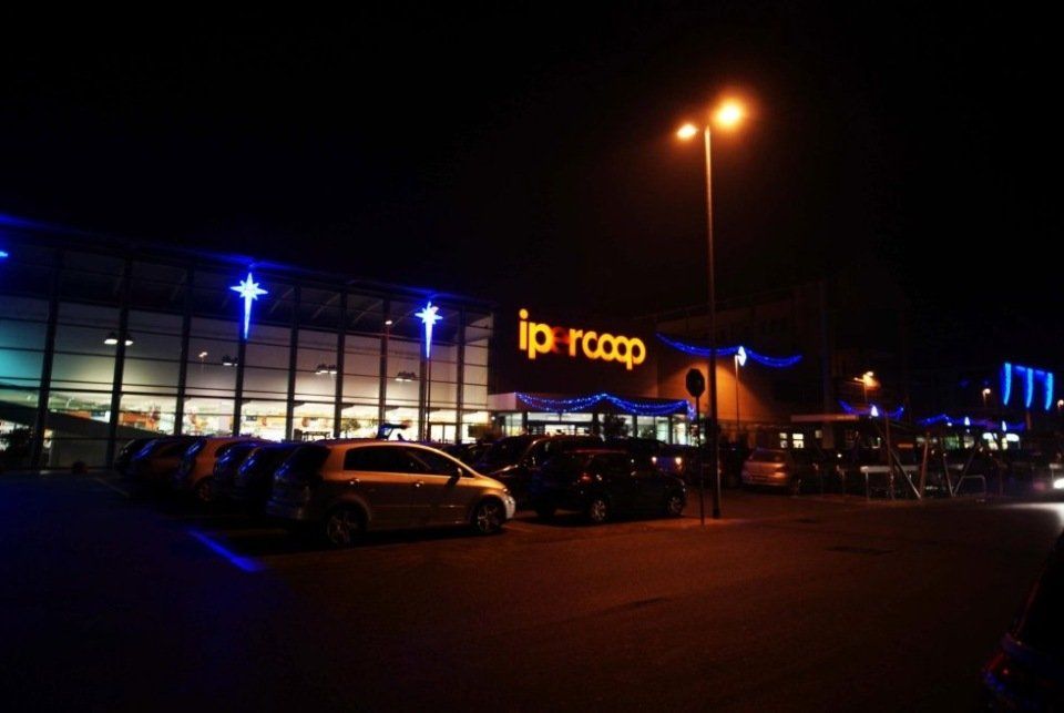 Luci natalizie per centro commerciale