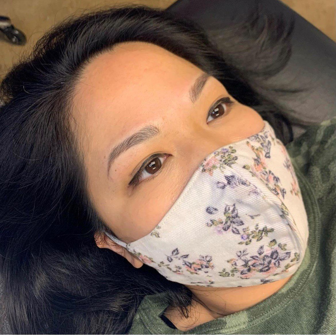 Woman After Eye Brow Grooming — Maryland Heights, MO — Thirteen Rose Tattoo