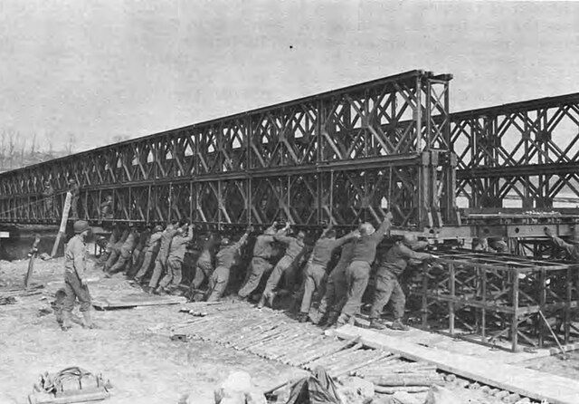 Opbouw  Bailey-brug