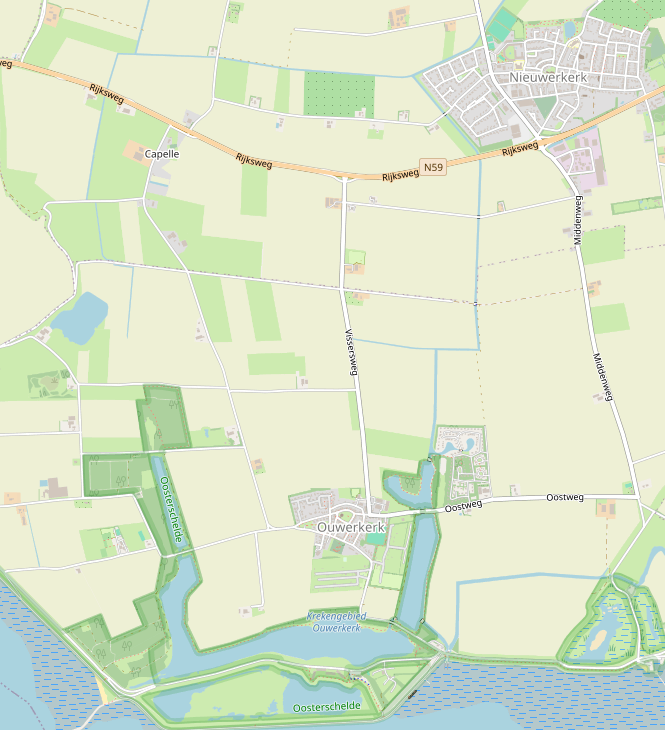 Kaart Ouwerkerk Capelle