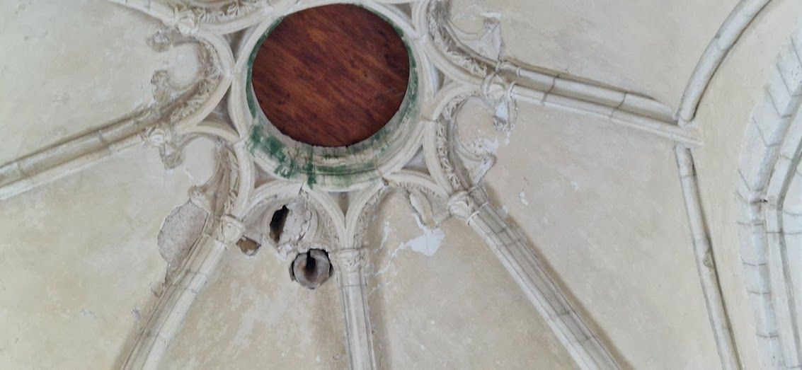 Granaat inslag kerk Angoville