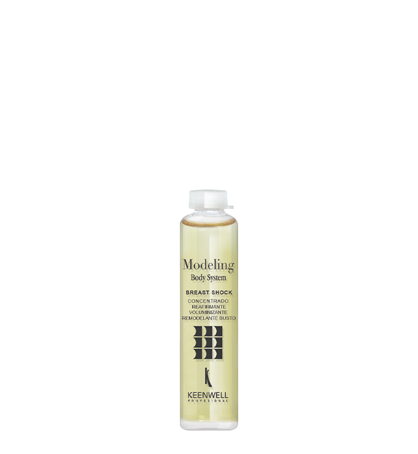 Prodotto per lo styling dei capelli in flacone dorato su sfondo bianco.