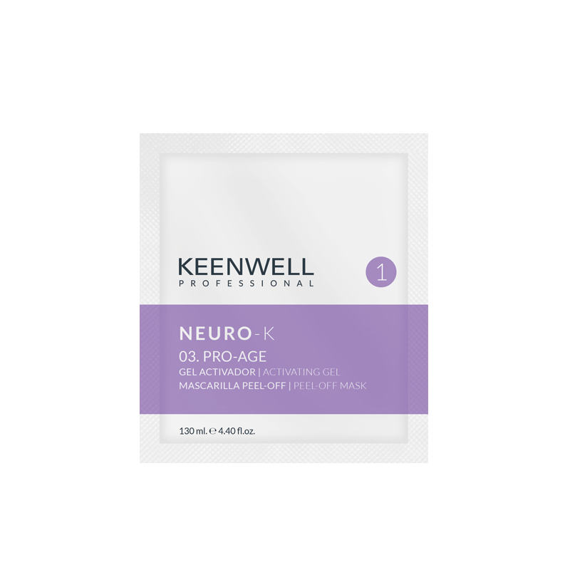 Confezione regalo per la crema viso antietà Keenwell Neuro-K in bianco e lavanda.
