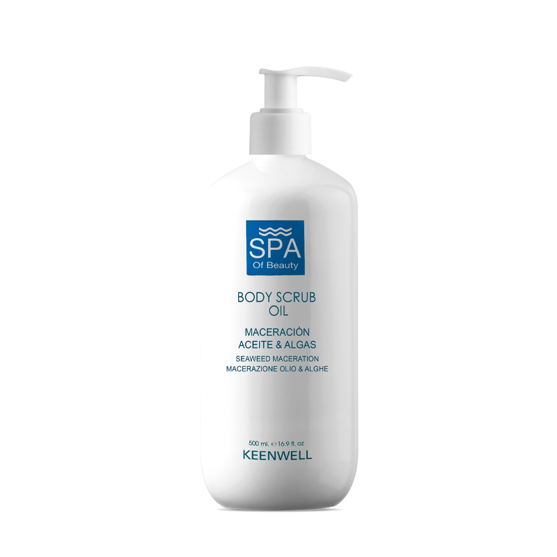 Flacone bianco con dosatore a pompa di scrub corpo
