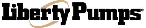 A logo for liberty pumps is shown on a white background.