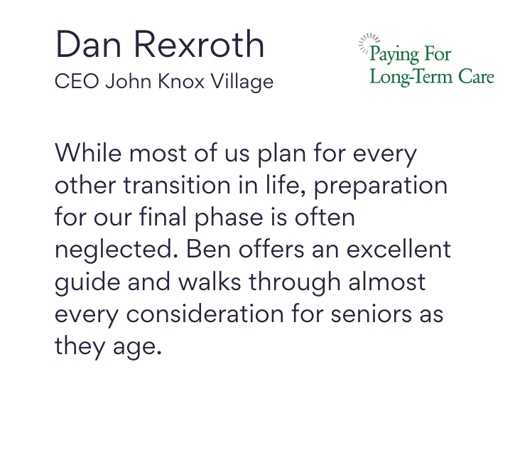 While most of us plan for every other transition in life , preparation for our final phase is often neglected.